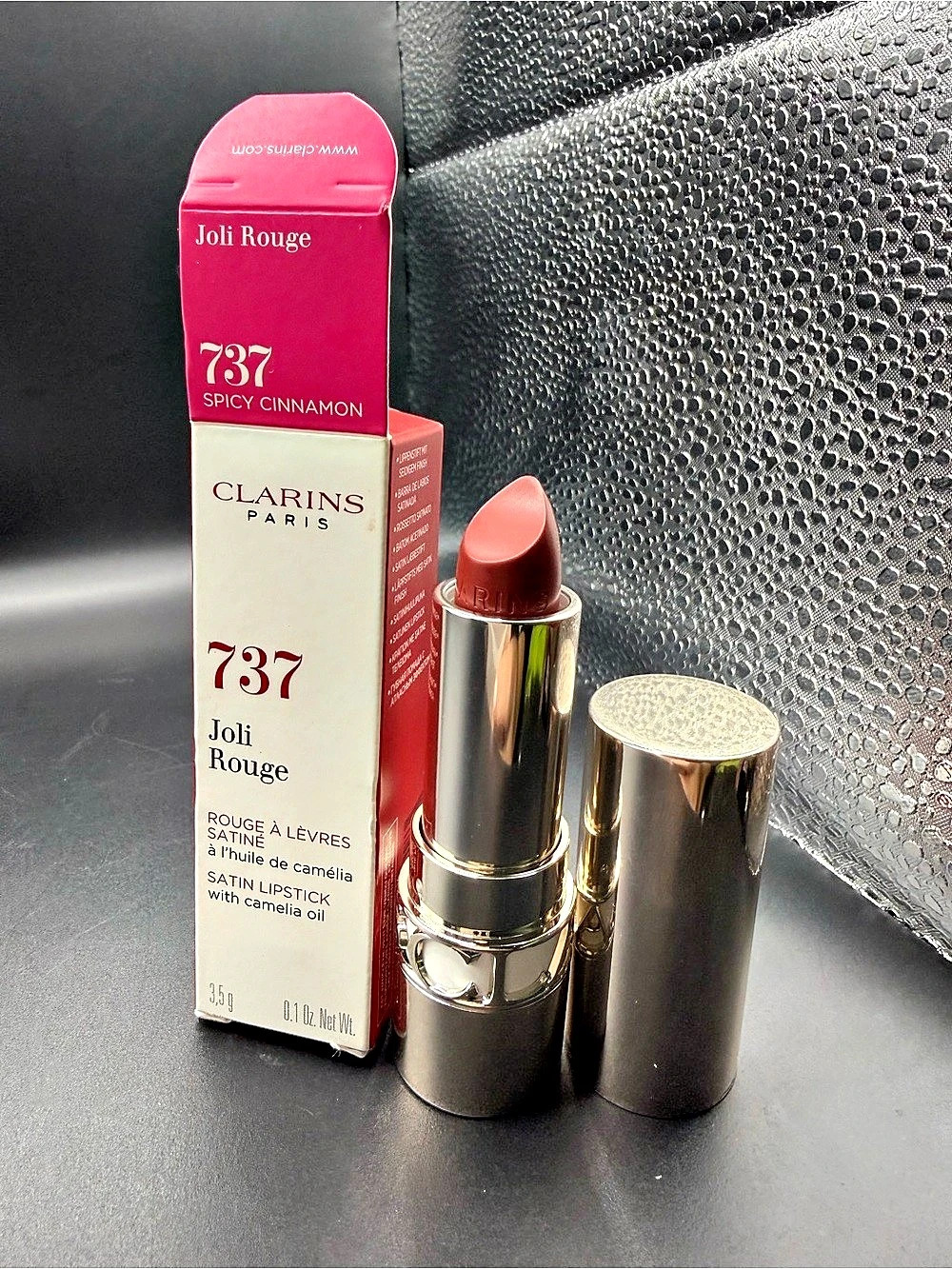 Clarins Joli Rouge 737 Spicy Cinnamon Lipstick NWT